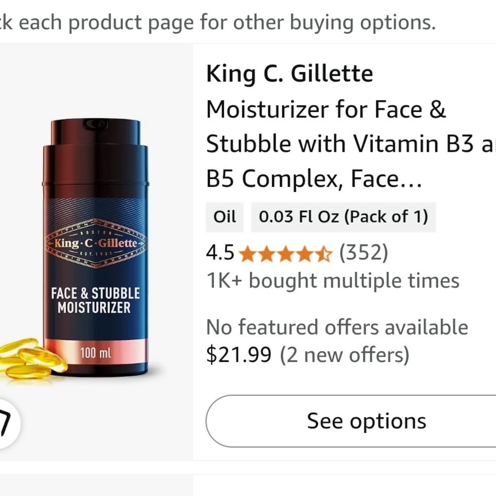 Pack Of 2) GILLETTE King C Beard Stubble